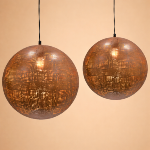 premium handcrafted metal cutwork cone pendant light