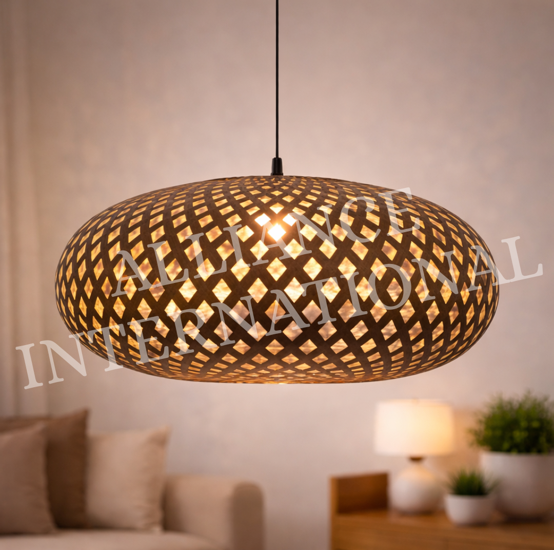 handcrafted perforated metal pendant hanging light with warm ambient glow handcrafted perforated metal pendant hanging light with warm ambient glow