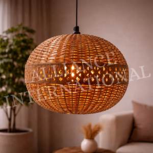 handcrafted woven pendant hanging lamp