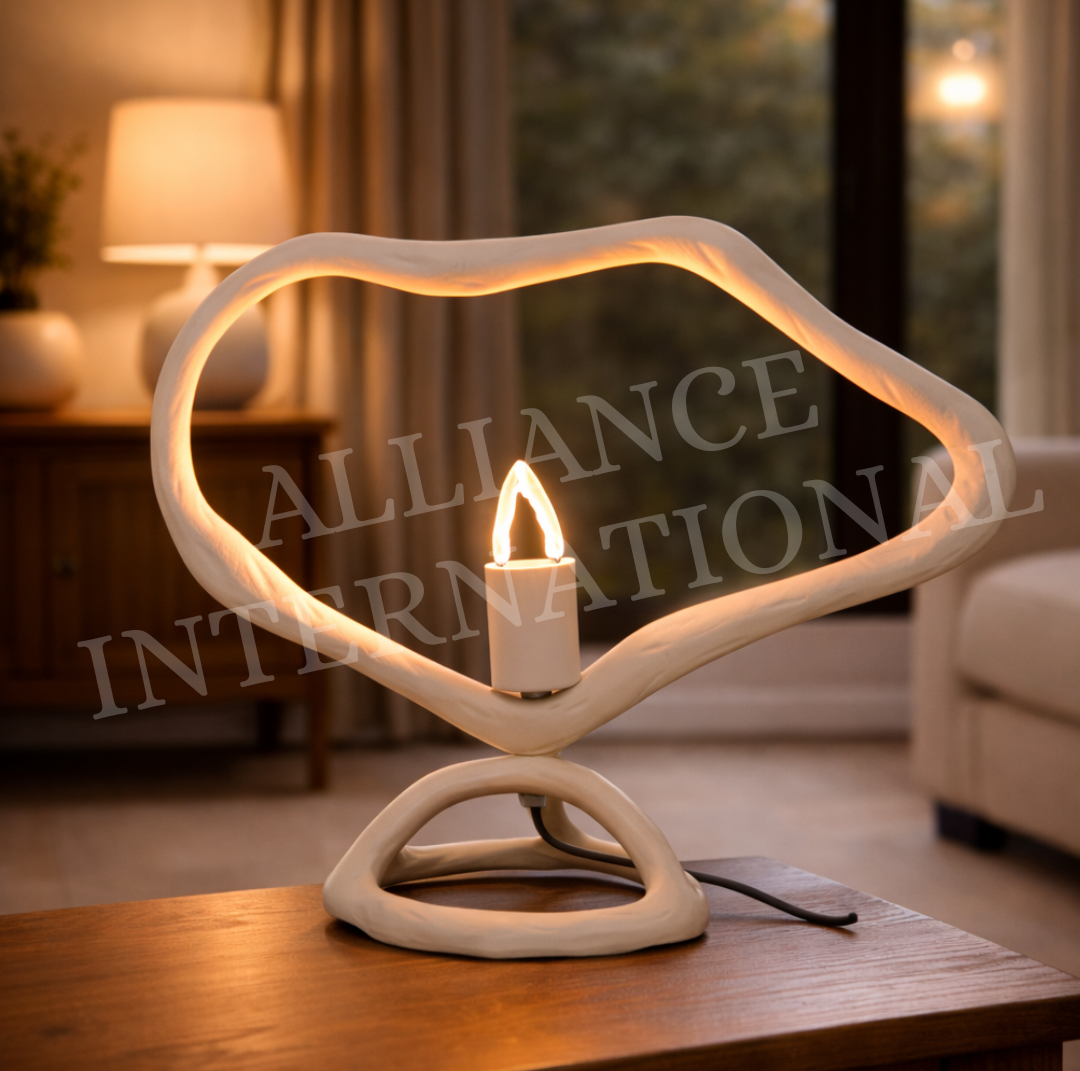 modern organic sculptural cast aluminium table lamp modern organic sculptural cast aluminium table lamp